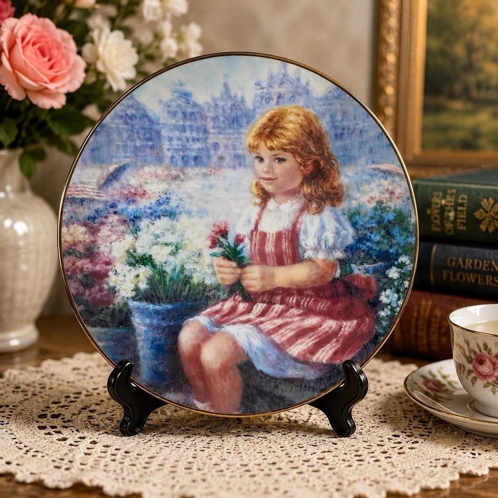 Clara of Belgium Faces of the World Hamilton Collection Plate 1988 Limited